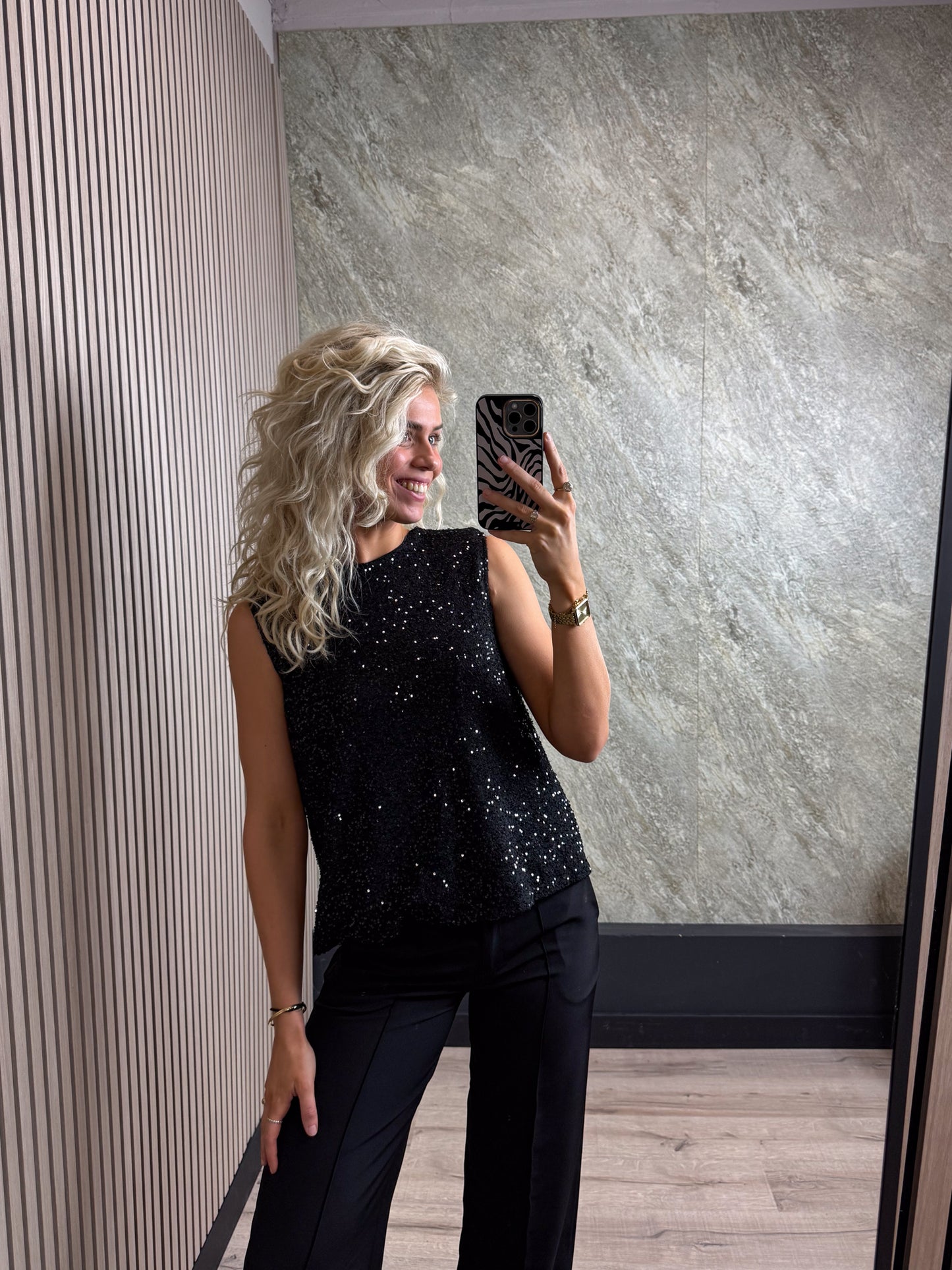 Glitter Top Met Strik