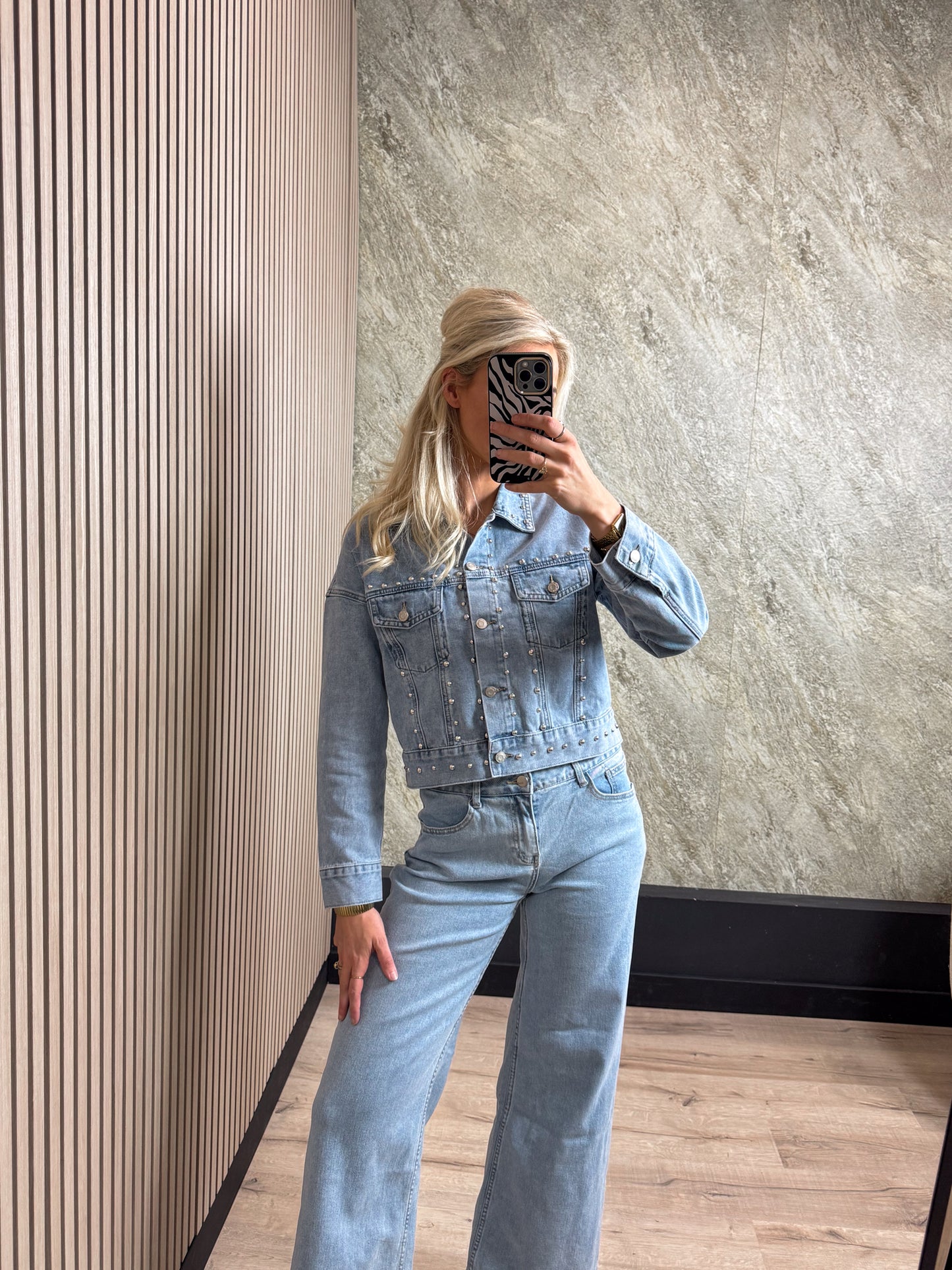 Denim Jasje Met Studs