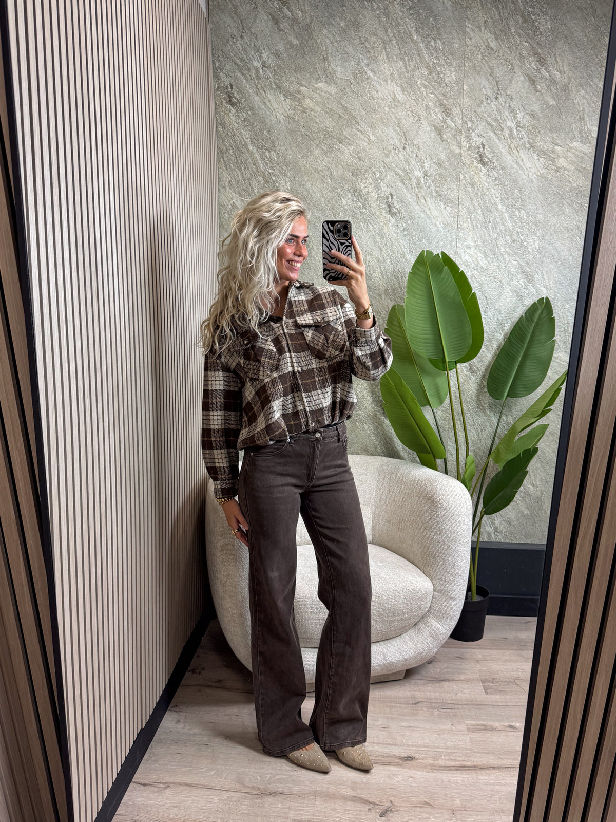 Tall Wide Leg Jeans - Lichtbruin