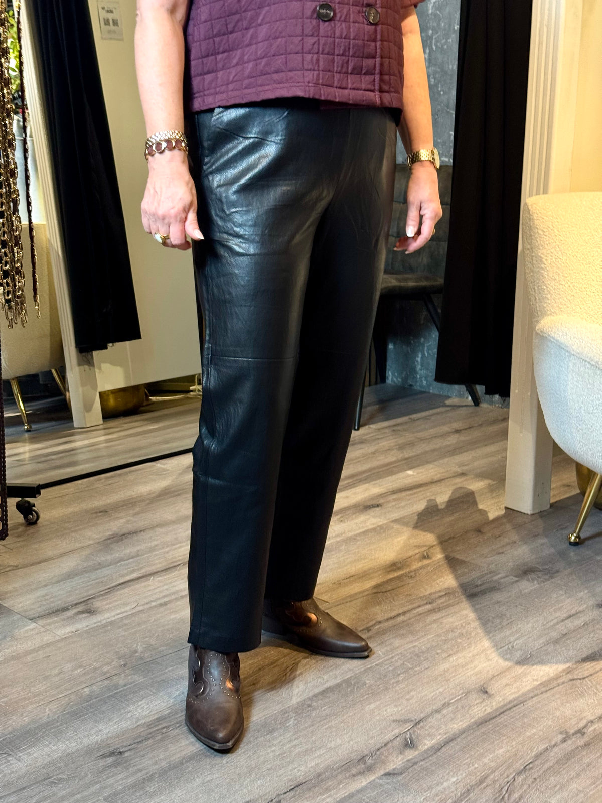 PU Leather Broek