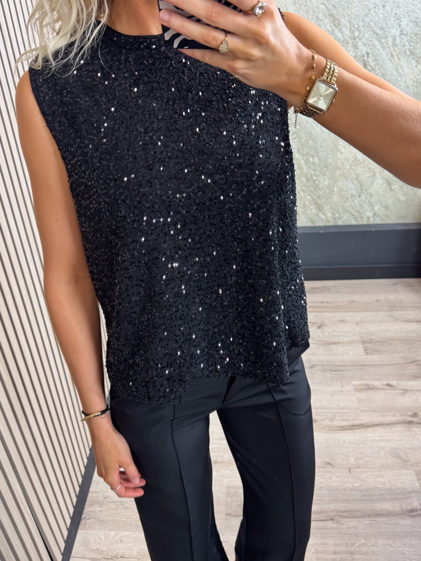 Glitter Top Met Strik