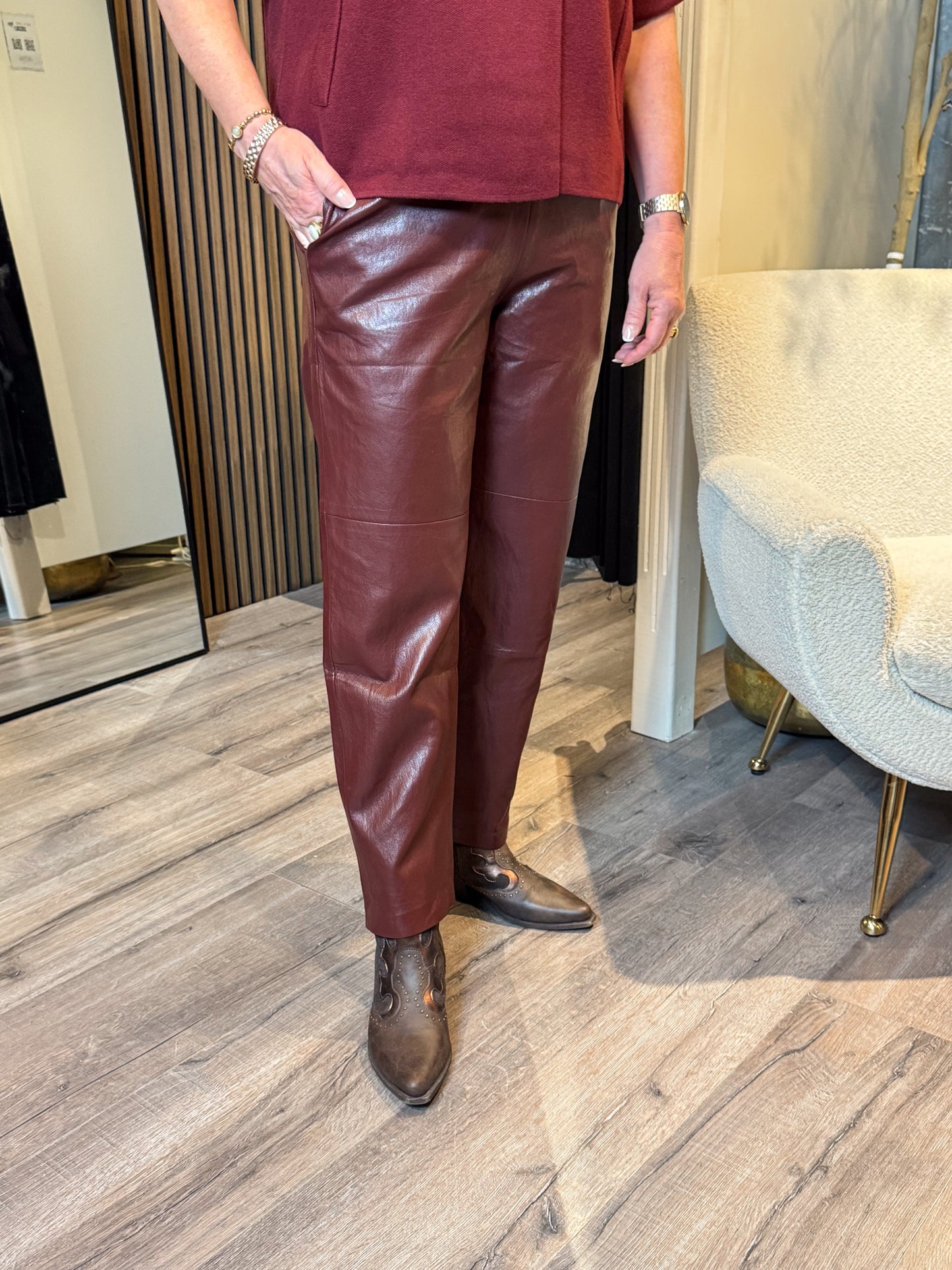 PU Leather Broek