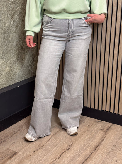 Wide Leg Jeans - Grijs