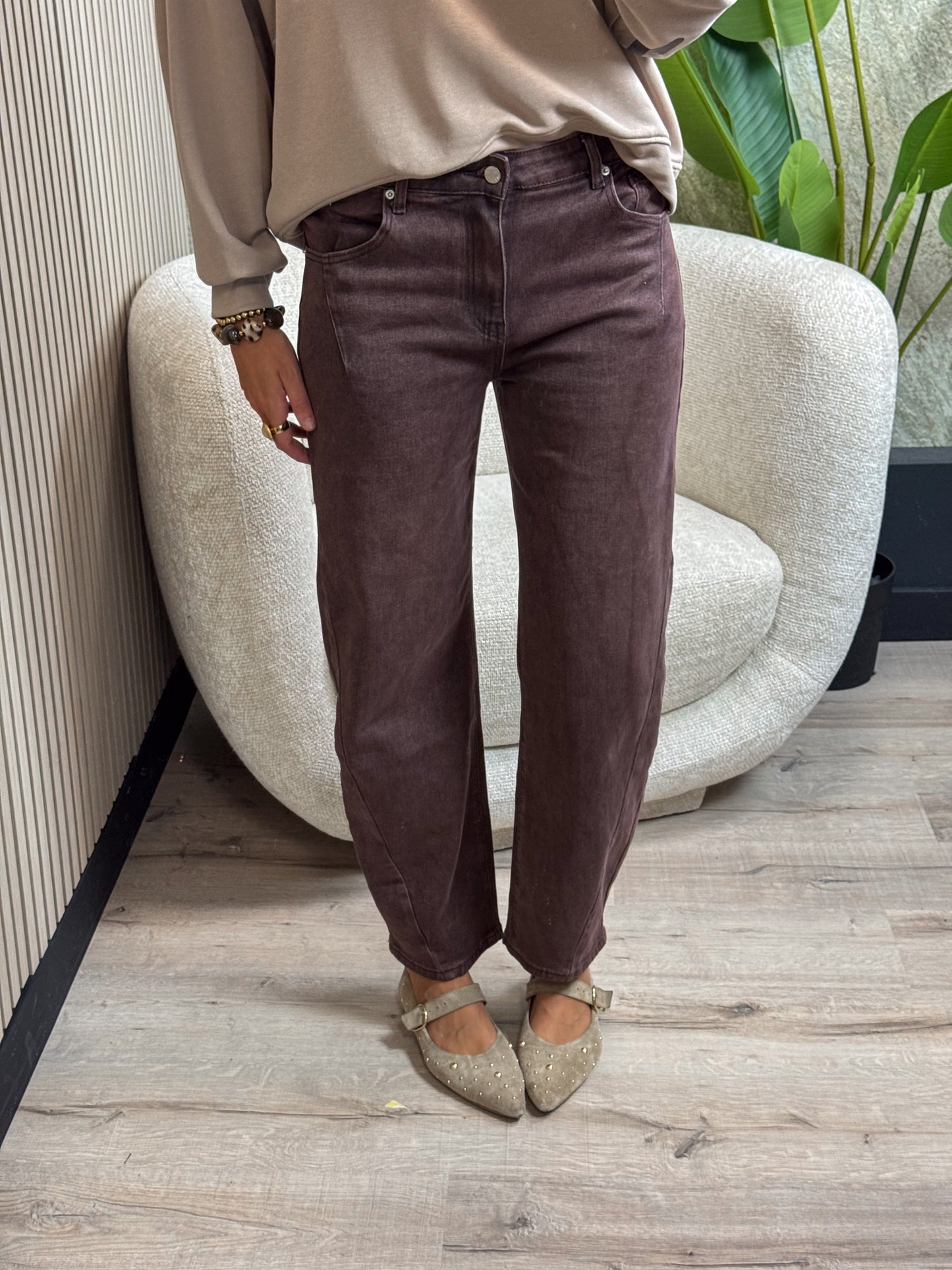 Balloon Jeans - Plum denim