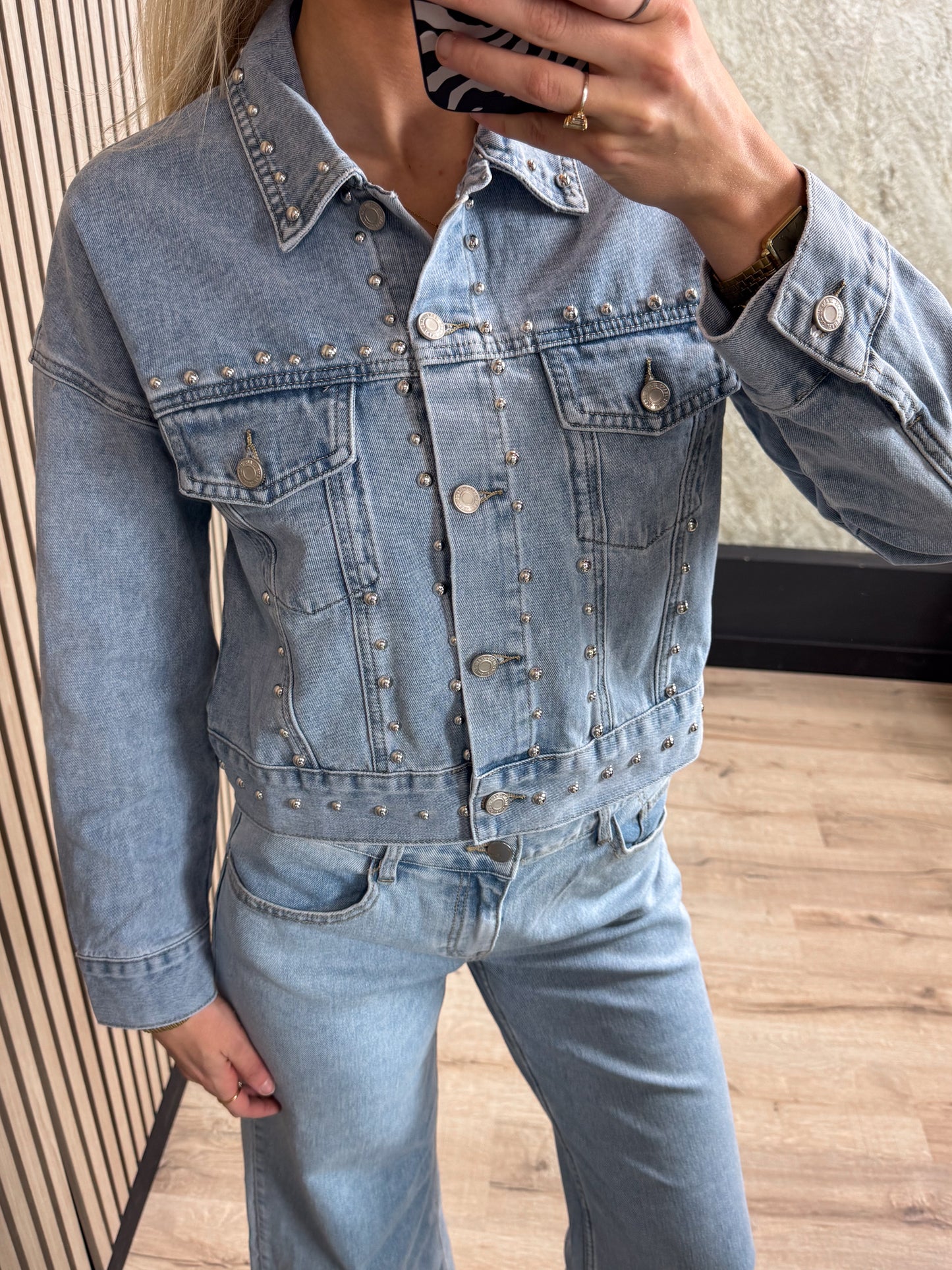 Denim Jasje Met Studs