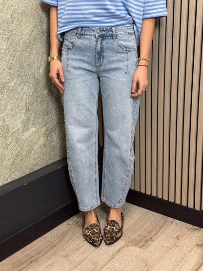Barrel Jeans met Studs