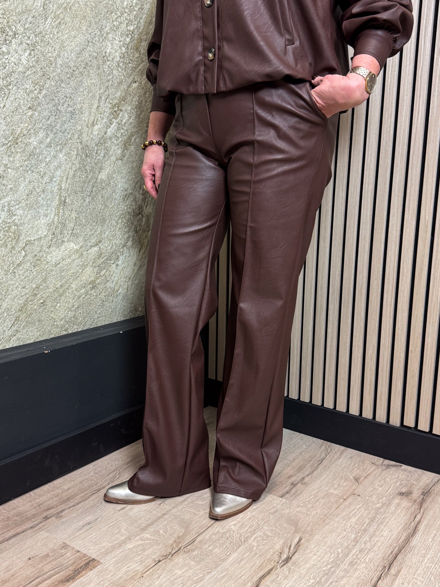Lederlook Broek