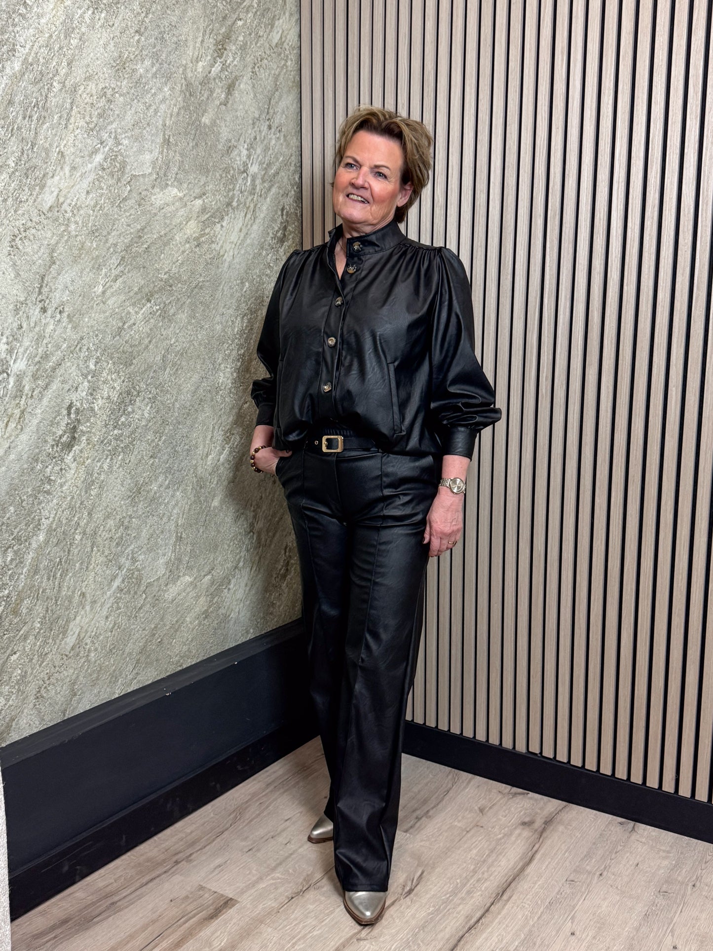 Lederlook Broek