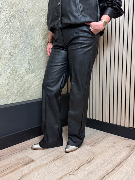 Lederlook Broek