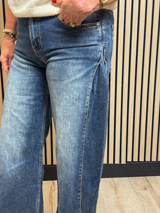 Jeans Met Plooien - Denim
