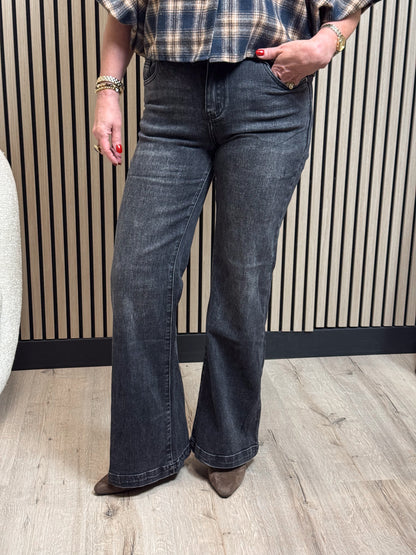 Wide Leg Jeans - Grijs