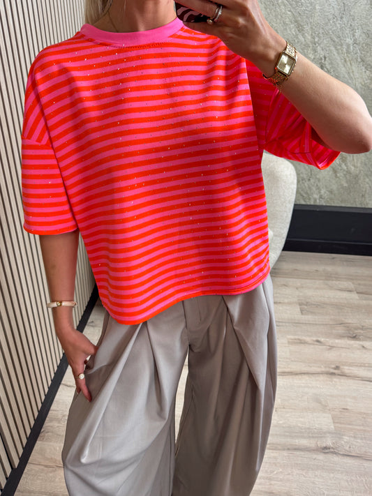 Stripe Glitter T-shirt