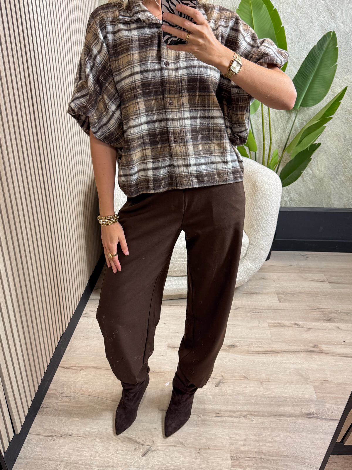 Blouse Vera - Bruin