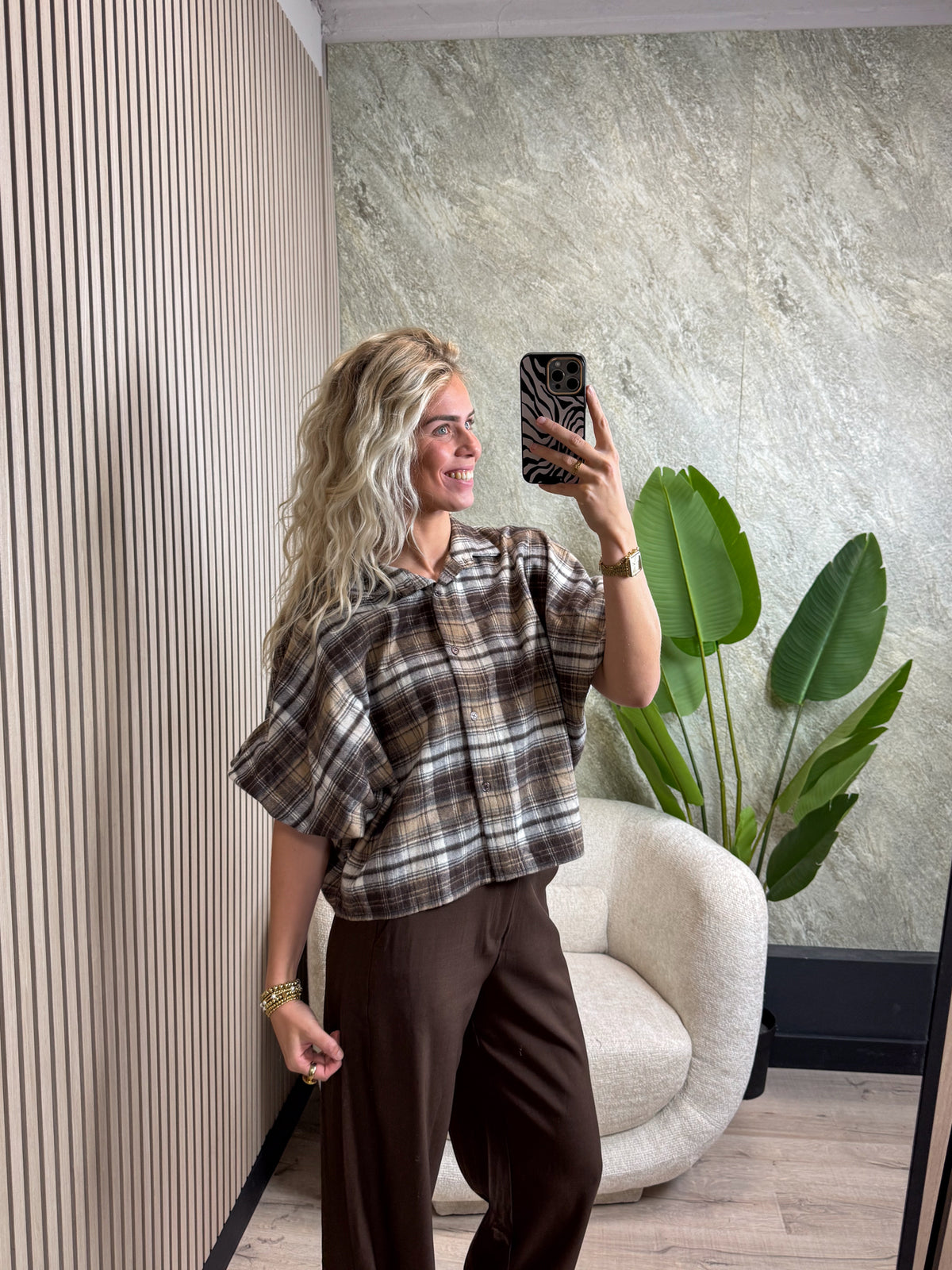 Blouse Vera - Bruin