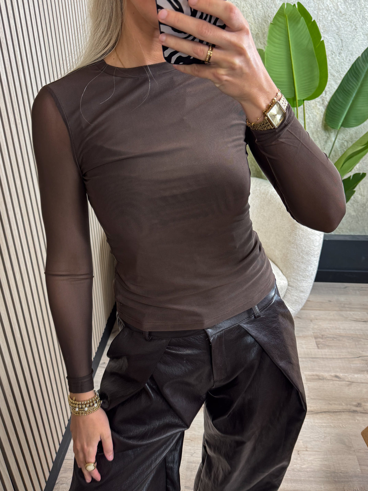 Mesh Top - Bruin