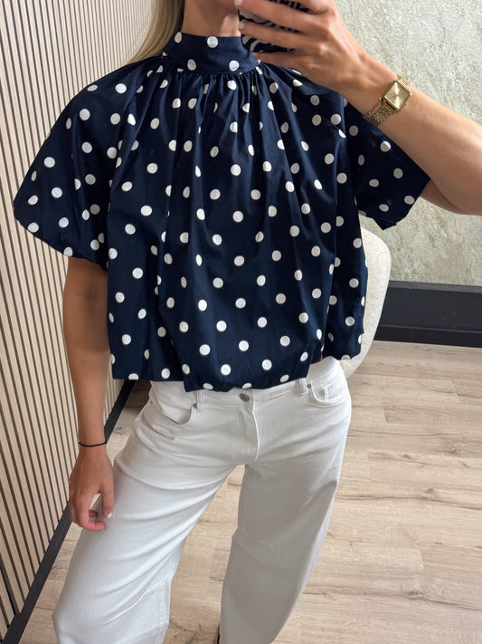 Polkadot Top Met Open Rug