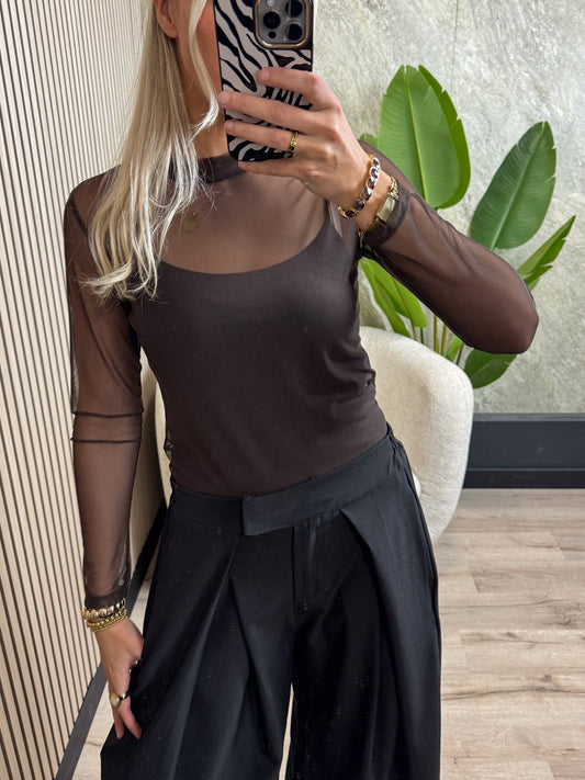 Mesh Top - Bruin