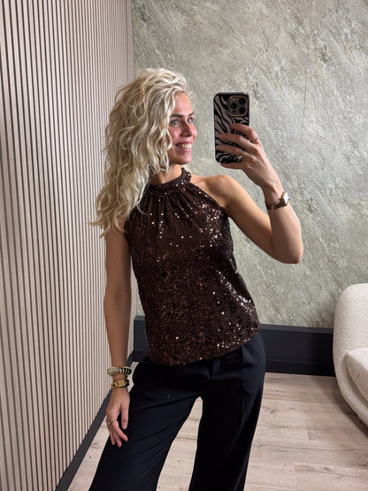Glitter Pailletten Top
