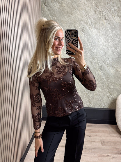 Sequin Mesh Top